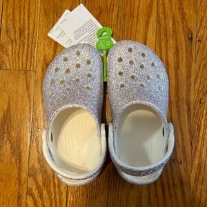 Brand new, unworn glitter crocs.